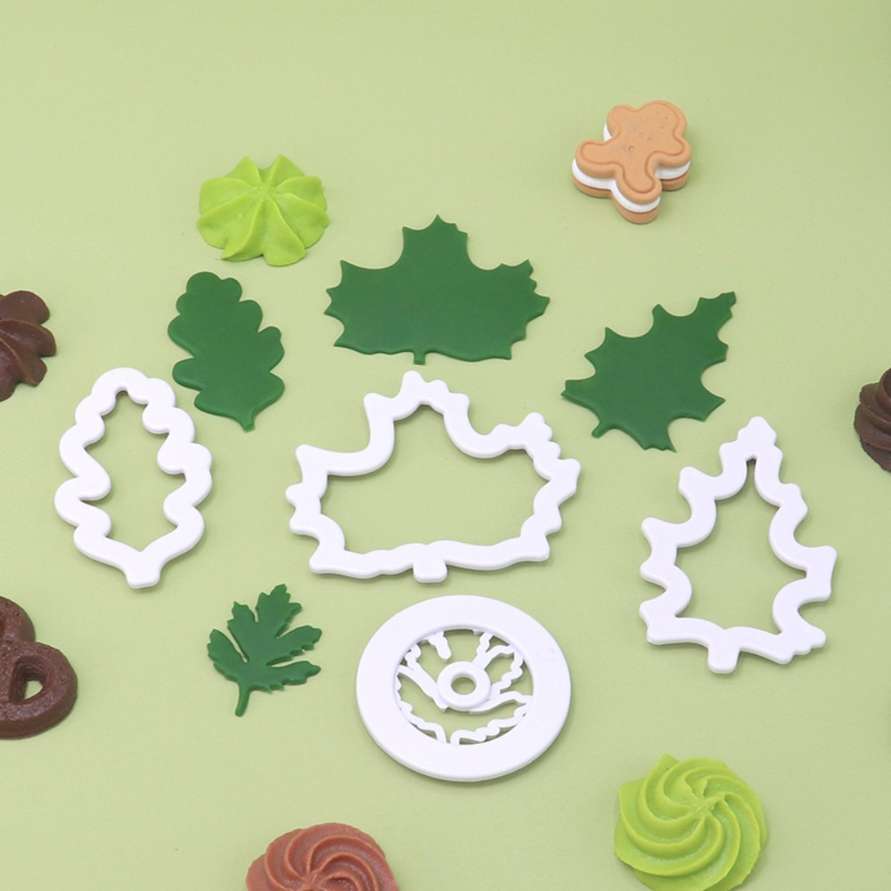 4個セット 秋の葉型クッキーカッター メープル、オーク、ヒイ - Cookies Pack のレビューと価格