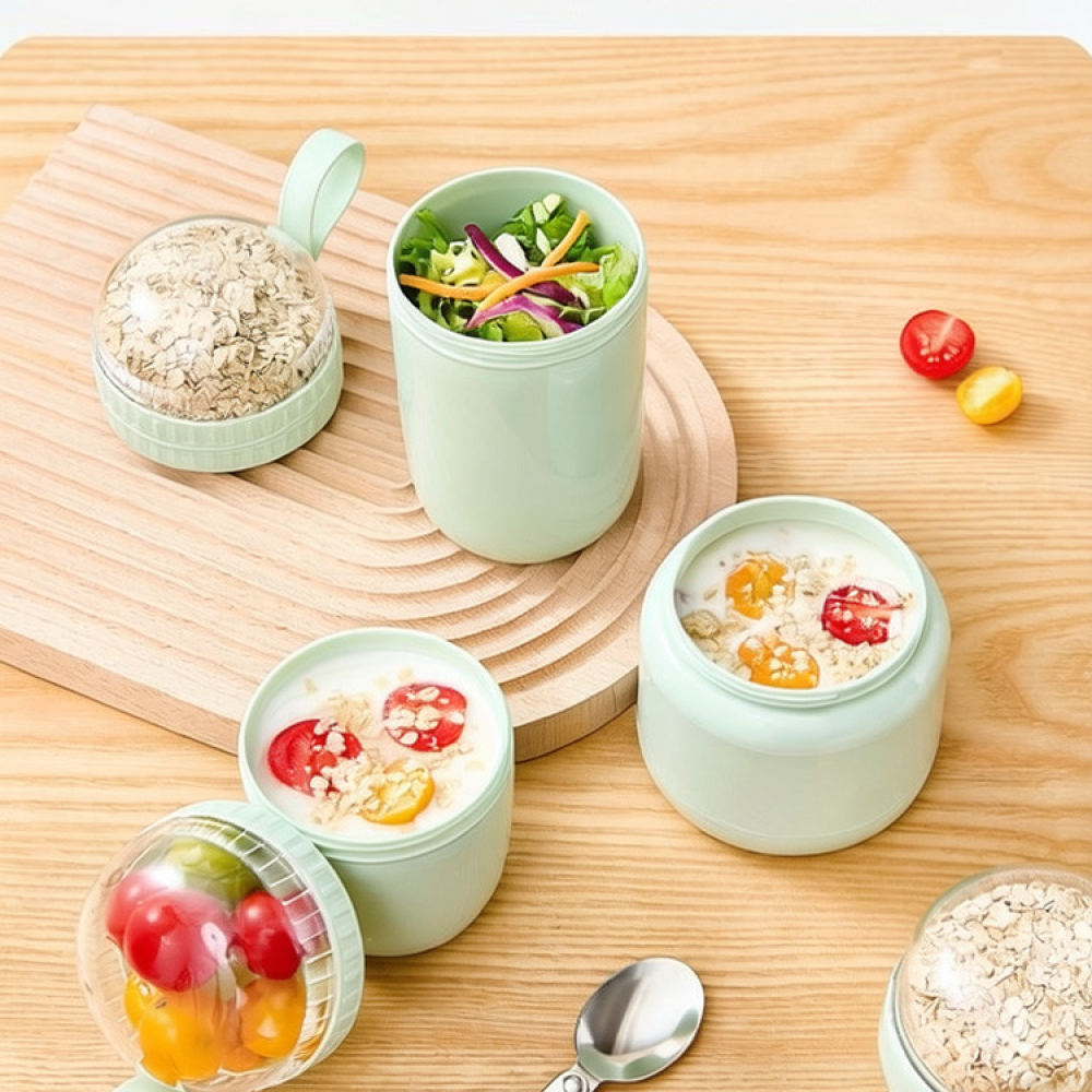 二重構造の食品容器、ヨーグルトカップ、持ち運び可能なシリアル - Healthy Snacks Food のレビューと価格