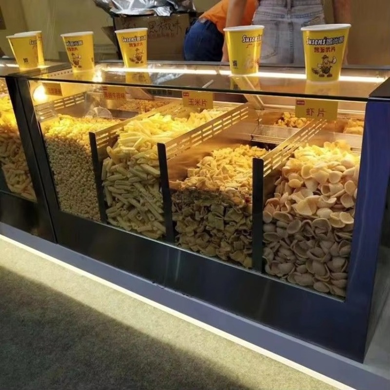 省エネ型業務用ポップコーン保温器。4つの仕切り付きのステンレ - Popcorn のレビューと価格
