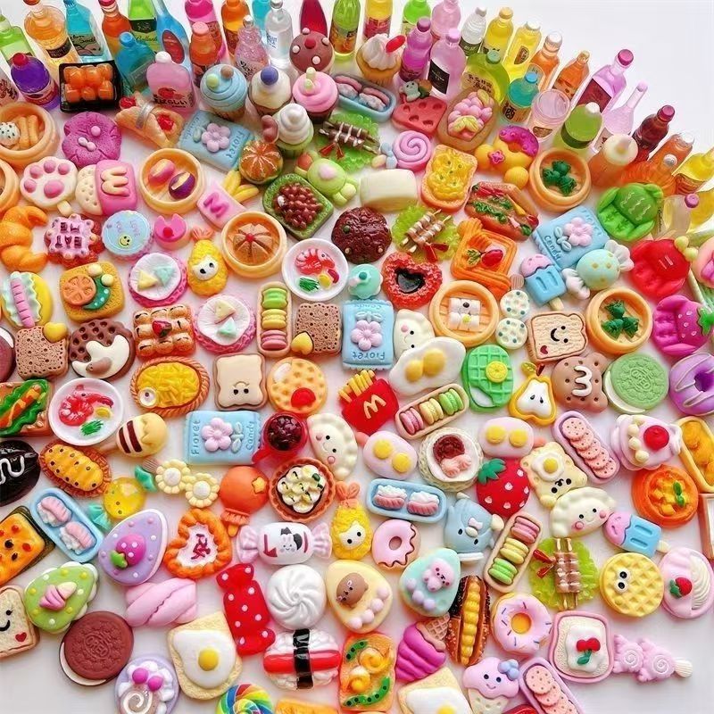 ミニチュアフードおもちゃ、レジン製ミニチュア、お菓子、飲み物 - Food Snacks Drinks のレビューと価格